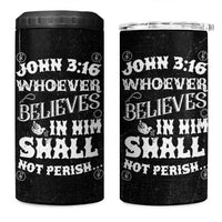 Christian Gifts for Men 4 in 1 Can Cooler Tumbler Inspirational Bible Verse John 3:16 - Wonder Print Shop