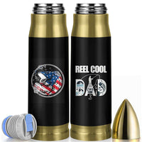 Reel Cool Dad Bullet Tumbler Funny Father's Day Gift For Fishing Lover American Flag