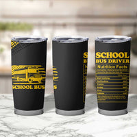 School Bus Driver Appreciation Tumbler Cup Funny Nutrition Facts American USA Flag - Wonder Print Shop