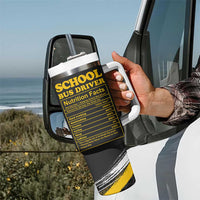 School Bus Driver Appreciation Tumbler With Handle Funny Nutrition Facts American USA Flag - Wonder Print Shop