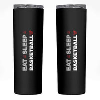 Basketball Player Skinny Tumbler Basketballer Coach Sports Team Gift Eat Sleep Basketball