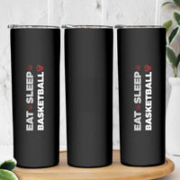 Basketball Player Skinny Tumbler Basketballer Coach Sports Team Gift Eat Sleep Basketball