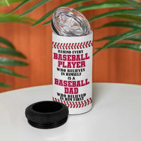Baseball Dad 4 in 1 Can Cooler Tumbler Funny Father's Day Gift For Dad From Son US Flag
