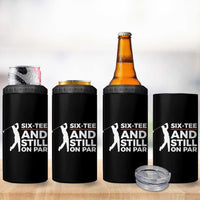 Funny 60th Birthday Gifts For Golfer 4 in 1 Can Cooler Tumbler Six-tee and Still on Par - Wonder Print Shop