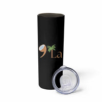 Harris 2024 Funny Coconut Tree Skinny Tumbler Comma La Presidential Election - Wonder Print Shop
