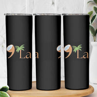 Harris 2024 Funny Coconut Tree Skinny Tumbler Comma La Presidential Election - Wonder Print Shop