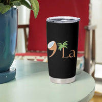 Harris 2024 Funny Coconut Tree Tumbler Cup Comma La Presidential Election - Wonder Print Shop