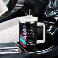 Funny Bones Anatomy Tumbler With Handle I Found That Humerus Pun Fun Humerous Skeleton Skateboard