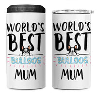 Bulldog Mom 4 in 1 Can Cooler Tumbler Gift For Dog Lovers Women New Puppy Fur Baby Owners
