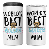 Golden Retriever Dog Mom 4 in 1 Can Cooler Tumbler Gift For Dog Lovers Women New Puppy Fur Baby Owners