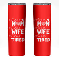 Funny Mom Skinny Tumbler Super Mama Wife Tired Mothers Day Gift From Daughter Son