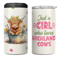Highland Cow Gifts For Women 4 in 1 Can Cooler Tumbler Cow Lover Farming Gifts For Cowgirls Farmers