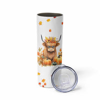 Highland Cow Gifts For Women Skinny Tumbler Funny Cow Gift For Cow Lovers Fall Leaves Farmhouse Western Animal