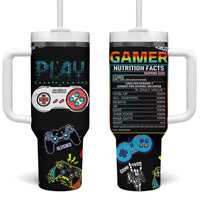 Gaming Gifts For Men Boys Tumbler With Handle Cool Gamer Nutritional Facts Video Game