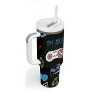 Gaming Gifts For Men Boys Tumbler With Handle Cool Gamer Nutritional Facts Video Game