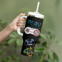 Gaming Gifts For Men Boys Tumbler With Handle Cool Gamer Nutritional Facts Video Game
