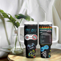 Gaming Gifts For Men Boys Tumbler With Handle Cool Gamer Nutritional Facts Video Game