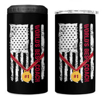 Coach Gifts 4 in 1 Can Cooler Tumbler World's Best Coach Appreciation Gifts US Flag