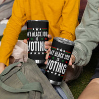 Harris Walz 2024 Election Tumbler Cup My Black Job Is Voting Democracy - Wonder Print Shop