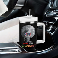 Harris 2024 Election Tumbler With Handle Voting Is My Black Job - Wonder Print Shop