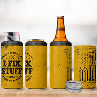 Funny Dad 4 in 1 Can Cooler Tumbler Grandpa Mechanic Handyman Engine Oil Filter Cup