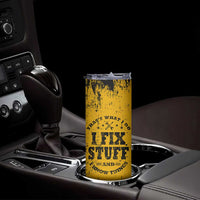 Funny Dad Skinny Tumbler Grandpa Mechanic Handyman Engine Oil Filter Cup