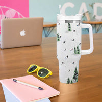 Skiing Gifts Tumbler With Handle Funny Ski Gift for Skiers Downhill Skiing