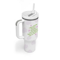 Funny Daughter Gift Tumbler With Handle I Smile Because You Are My Daughter Gag Gifts