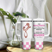 Funny Daughter Gifts Tumbler With Handle To My Badass Daughter From Mom Adult Daughter Birthday Gifts Ideas