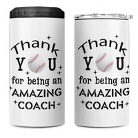 Baseball Coach Gifts 4 in 1 Can Cooler Tumbler Thank You Coaches Appreciation Retirement Gift