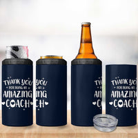 Coach Thank You 4 in 1 Can Cooler Tumbler Basketball Football Sports Coach Appreciation Gifts