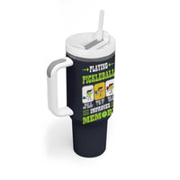 Playing Pickleball Improves Memory Tumbler With Handle Gift for Pickle Ball Lovers Pickleballs Coach Player