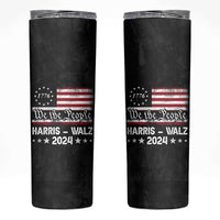 Harris Walz Waltz 2024 Skinny Tumbler US Flag Madam President Democratic 4th Of July - Wonder Print Shop