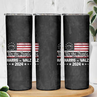 Harris Walz Waltz 2024 Skinny Tumbler US Flag Madam President Democratic 4th Of July - Wonder Print Shop