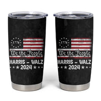Harris Walz Waltz 2024 Tumbler Cup US Flag Madam President Democratic 4th Of July - Wonder Print Shop