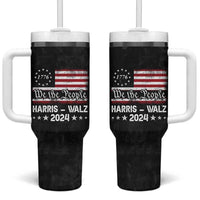 Harris Walz Waltz 2024 Tumbler With Handle US Flag Madam President Democratic 4th Of July - Wonder Print Shop