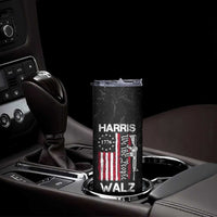 Harris Walz Waltz 2024 Skinny Tumbler US Flag Gun Democratic Madam President 4th Of July - Wonder Print Shop