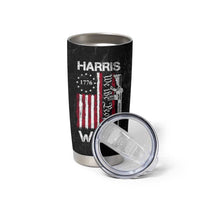 Harris Walz Waltz 2024 Tumbler Cup US Flag Gun Democratic Madam President 4th Of July - Wonder Print Shop