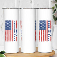 Harris Walz Waltz 2024 Skinny Tumbler USA Flag American Election - Wonder Print Shop
