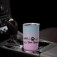 Personalized Vet Tech Tumbler Cup Custom Name Funny Vet Staff Appreciation Gift Tarot Card - Wonder Print Shop