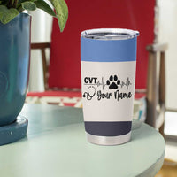 Vet Tech Personalized Tumbler Cup Vet Staff Appreciation Gift Tarot Card Custom Name - Wonder Print Shop
