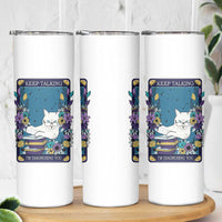 Funny Psychology Gifts Skinny Tumbler Keep Talking I'm Diagnosing You, Funny Gift for Psychologist Psychiatrist Therapist School Counselor Cat Lovers TB10