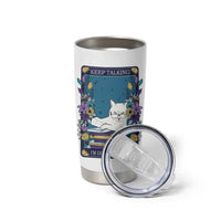 Funny Psychology Gifts Tumbler Cup Keep Talking I'm Diagnosing You, Funny Gift for Psychologist Psychiatrist Therapist School Counselor Cat Lovers TB10