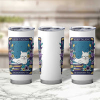 Funny Psychology Gifts Tumbler Cup Keep Talking I'm Diagnosing You, Funny Gift for Psychologist Psychiatrist Therapist School Counselor Cat Lovers TB10