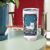 Funny Psychology Gifts Tumbler Cup Keep Talking I'm Diagnosing You, Funny Gift for Psychologist Psychiatrist Therapist School Counselor Cat Lovers TB10