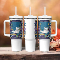 Funny Psychology Gifts Tumbler With Handle Keep Talking I'm Diagnosing You, Funny Gift for Psychologist Psychiatrist Therapist School Counselor Cat Lovers TB10