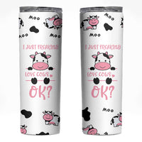 Cow Gifts For Women Skinny Tumbler Funny Cow Lovers Gift For Women Girlfrend Kids