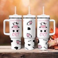 Cow Gifts For Women Tumbler With Handle Funny Cow Lovers Gift For Women Girlfrend Kids