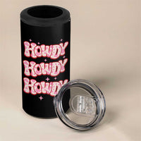 Howdy Cowgirl 4 in 1 Can Cooler Tumbler Western Girl Country Rodeo Pink Cowgirl