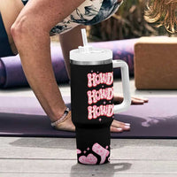 Howdy Cowgirl Tumbler With Handle Western Girl Country Rodeo Pink Cowgirl